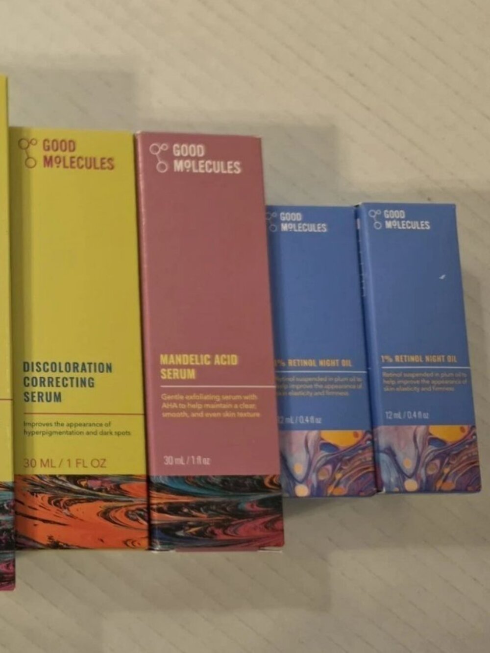 NIB Good Molecules Award 7pc Skincare Lot Retinol Hyaluronic Dark Spot Serums et